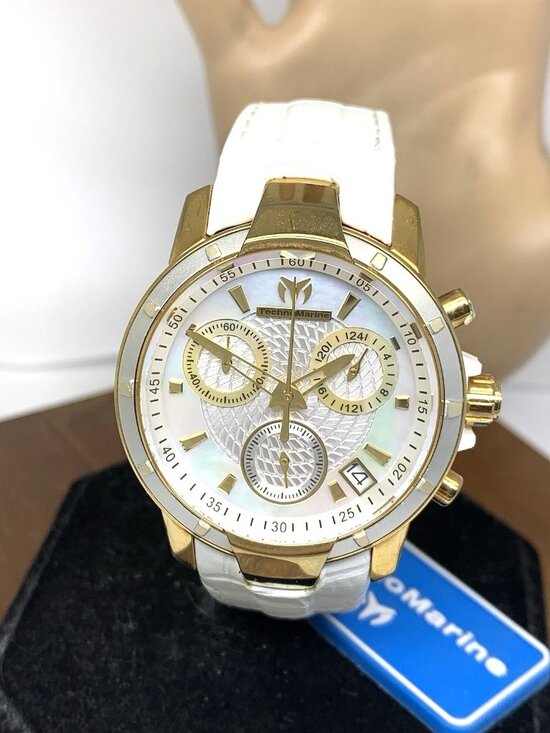 Technomarine Women\'s Watch TM-615002 Quartz MOP Dial White Leather Strap 38mm main image 12